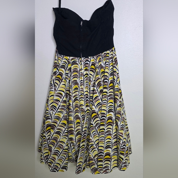 Anthropologie Girls From Savoy "Memories of Feathers" Retro Strapless Dress 12 - Picture 9 of 9